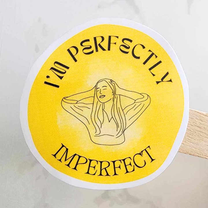 Imperfectly Imperfect Vinyl Sticker Decal for wholesale by Jane Unbound