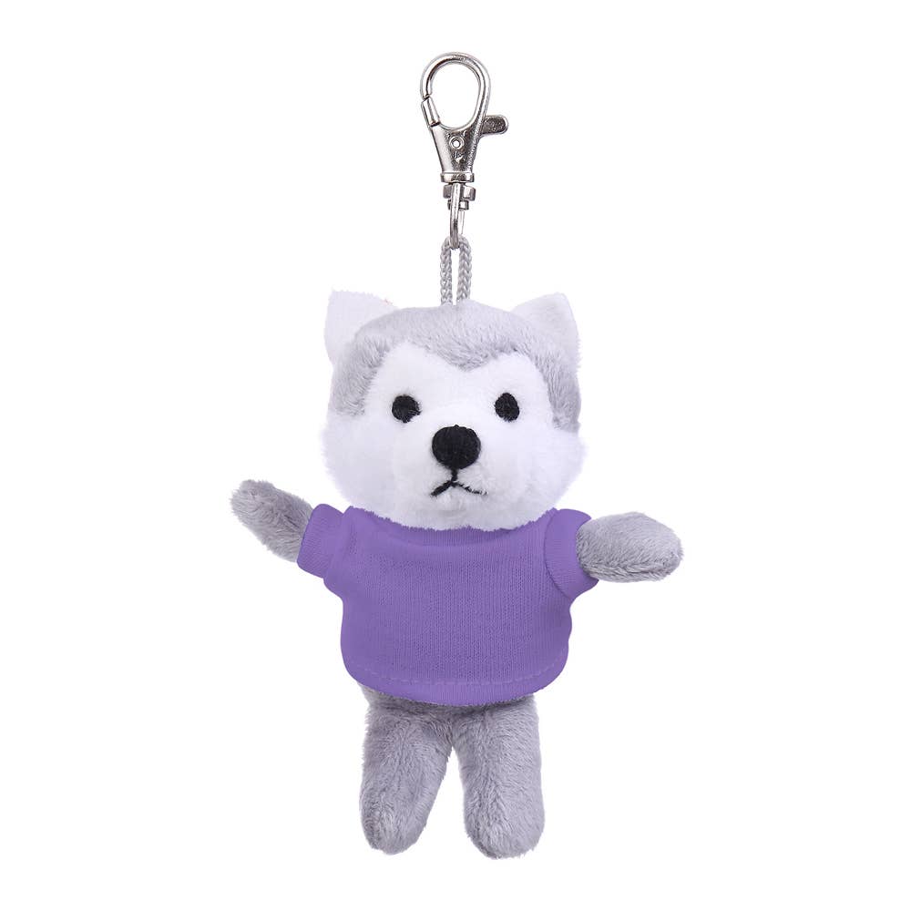 Plushland - Wholesale Keychain - Unisex - 4" Keychain - Husky with customized shirt8