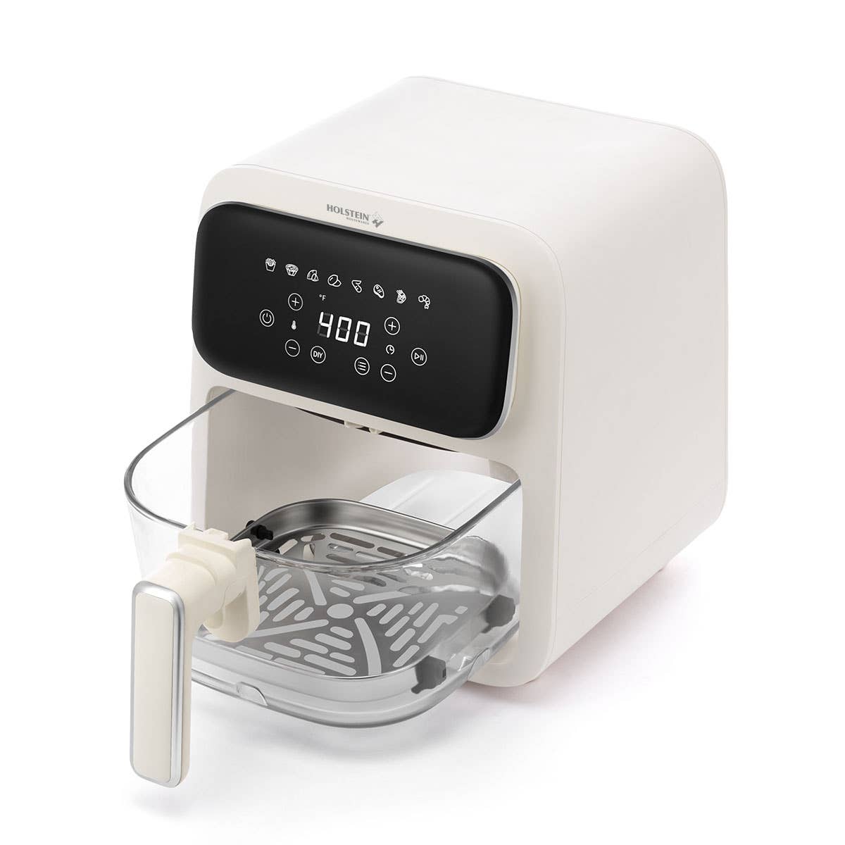HOLSTEIN 4.2 QT DIGITAL AIR FRYER WITH GLASS BASKET WHITE for wholesale on Faire6