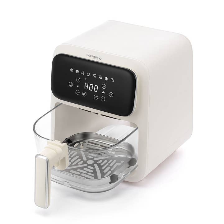 HOLSTEIN 4.2 QT DIGITAL AIR FRYER WITH GLASS BASKET WHITE for wholesale on Faire6