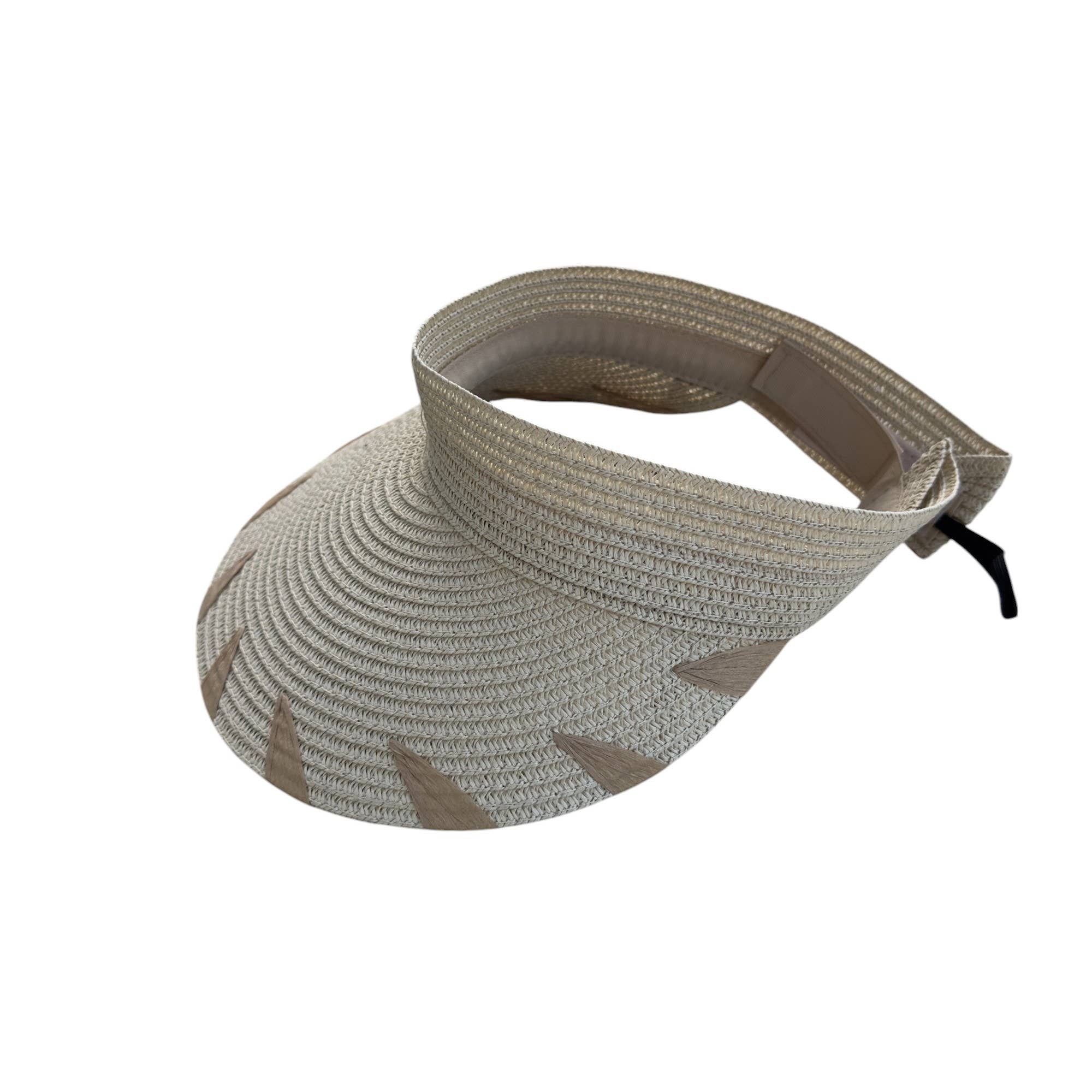 Portia Hat – wholesale Visor – Women's – Coastal Breeze Straw Visor.3
