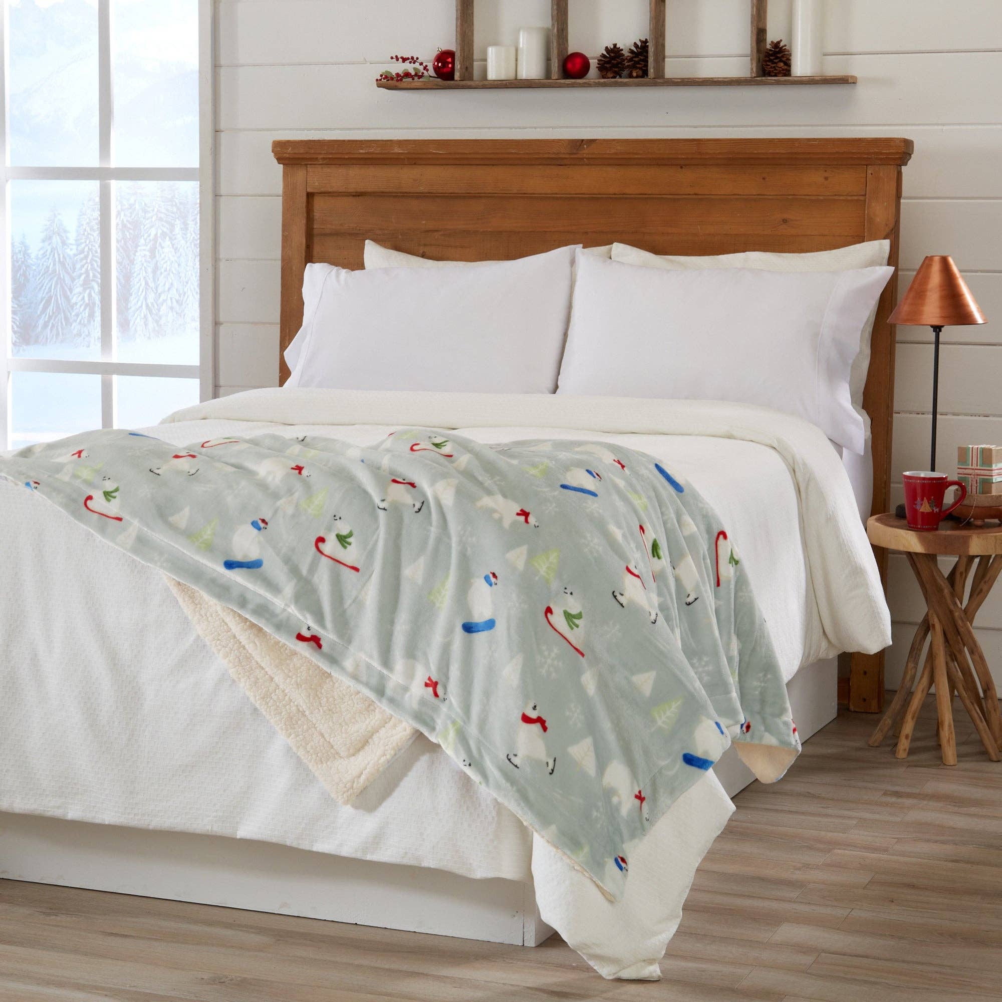 BH Collective - Wholesale Throw Blanket - Throw Blanket - Holiday Printed Sherpa - Eve Collection27