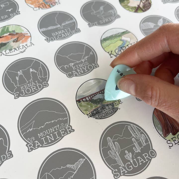 Waypoint Wanders - Vendita all'ingrosso Stampa artistica - 63 Lista dei desideri da grattare per parchi nazionali3