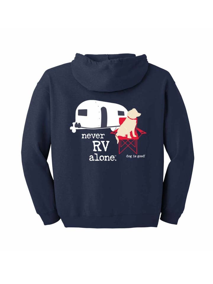 Felpa con cappuccio: Mai in camper da solo per la vendita all'ingrosso da parte di Dog is Good