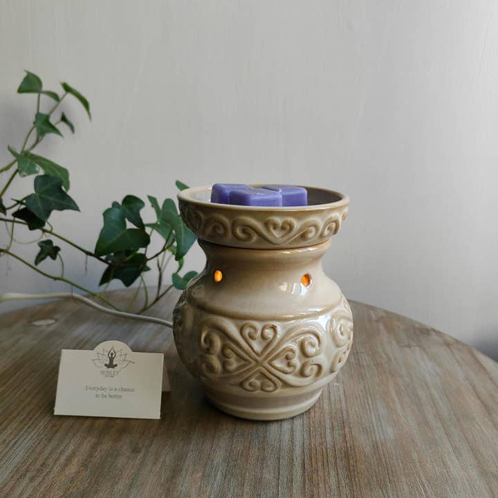 Hosley - Wholesale Wax Warmer - 5IN CERAMIC ELECTRIC WARMER-CREAM