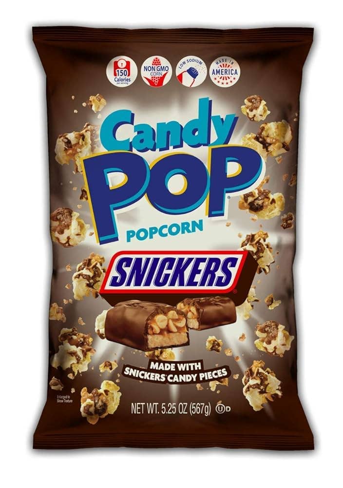 L&F Universal Goods - Wholesale Popcorn - Candy Pop Snickers 12/5.25OZ - 80 Cases