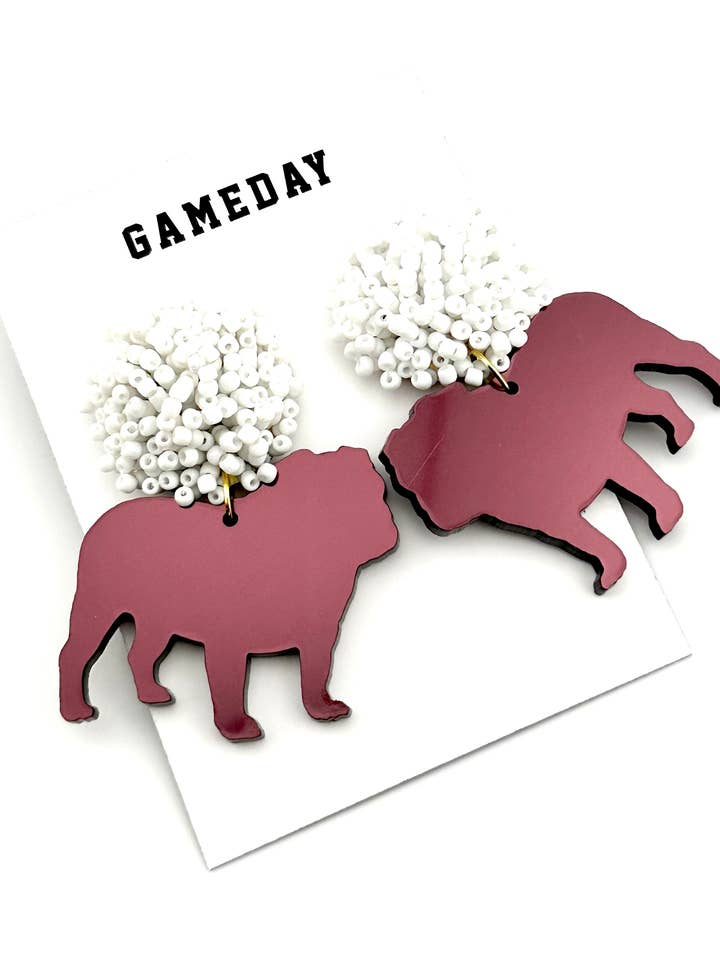 Bulldog Earrings for wholesale by Cora's Den