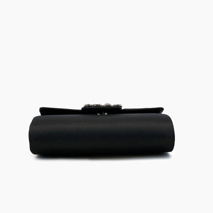 Like Dreams - Wholesale Clutch Bag - Women's - Clara Satin Rhinestone Gem Evening Crossbody