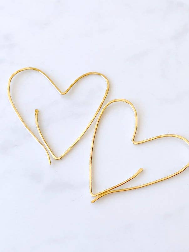 Heart Hoop Earring - 14kt Gf for wholesale by Bonnie Boardman Jewelry