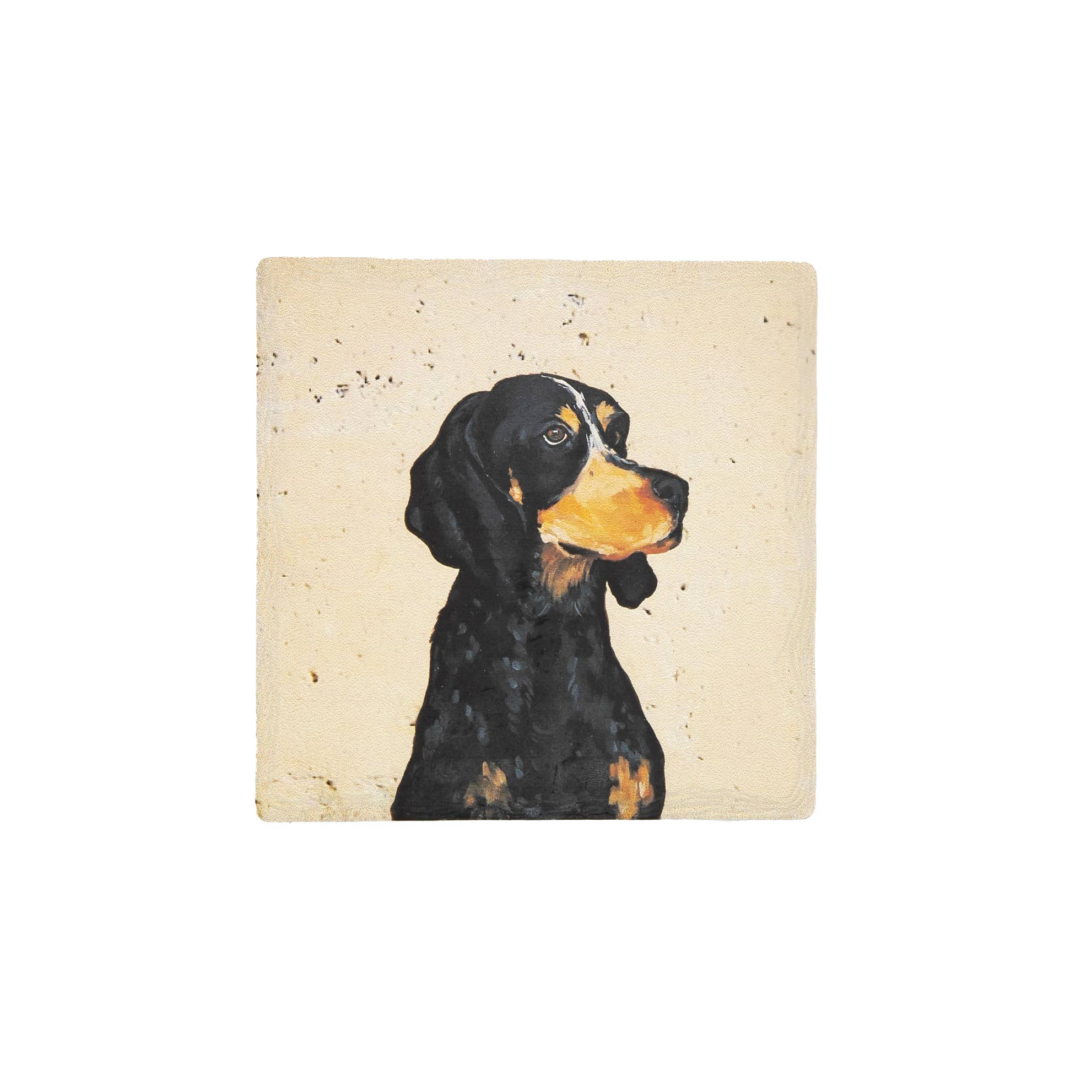 Mads Studio & Co. - Wholesale Coasters - Bluetick Coonhound Travertine Coasters1