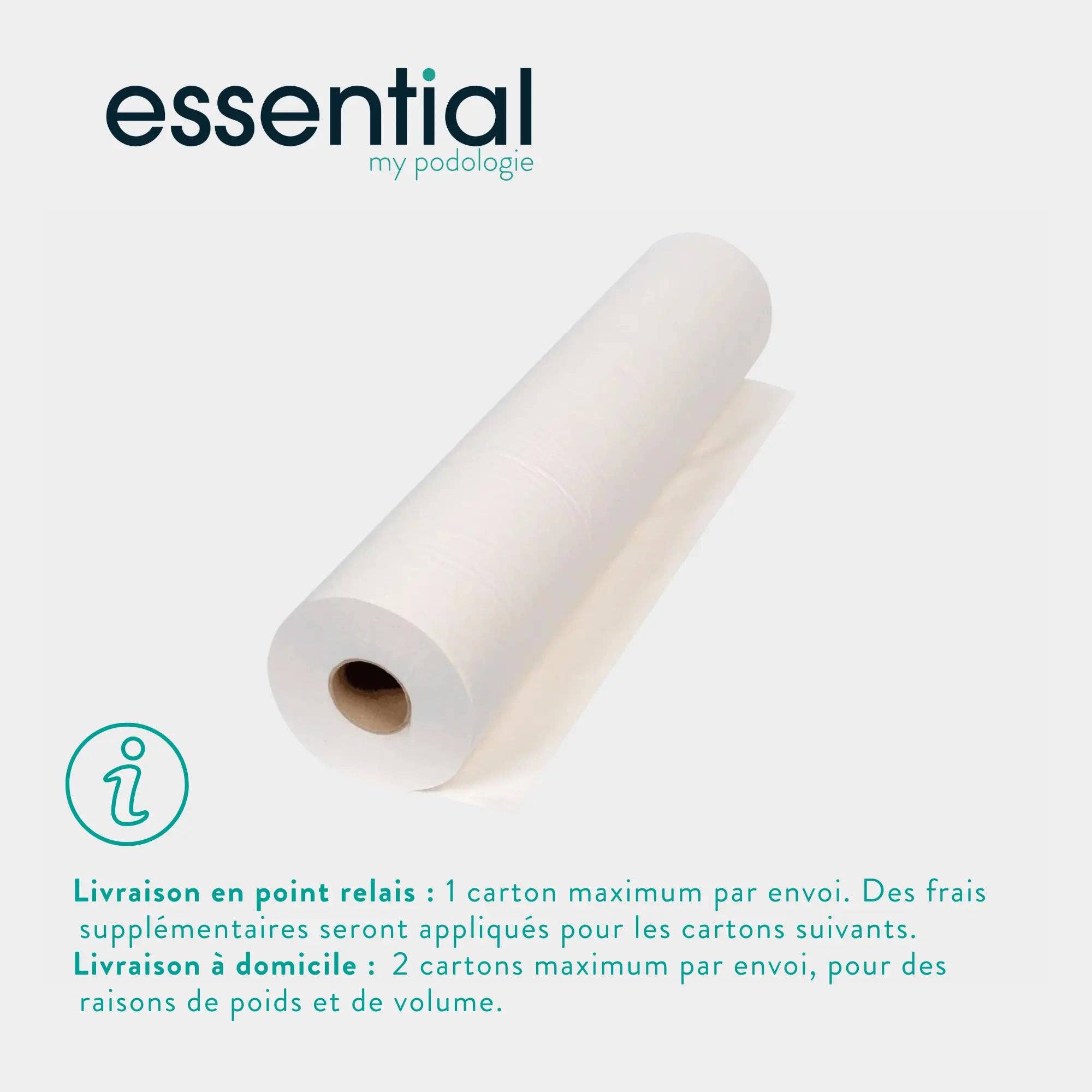 My Podologie - Wholesale Cotton Pad - 9 rolls of smooth white examination sheets - 135 sheets - 50 x 35 cm