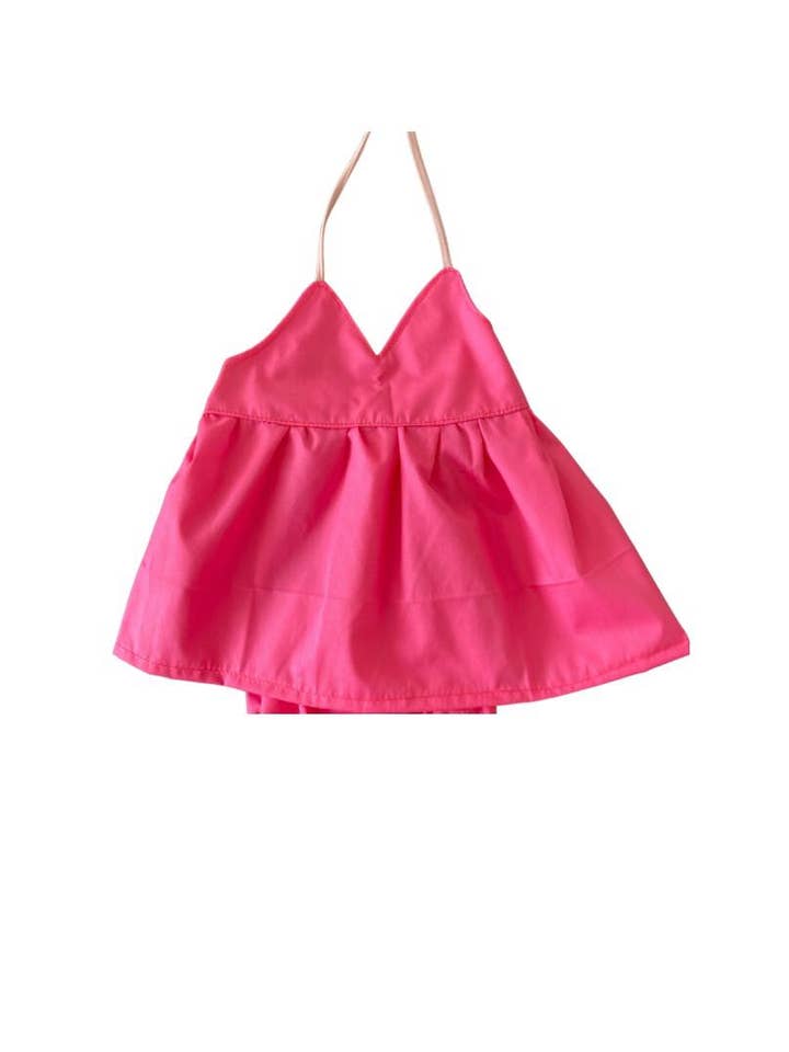 Hot Pink Solid Peplum for wholesale by The Baby Bird Boutique