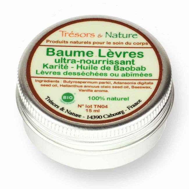 Baume lèvres au Karité - huile de Baobab pour la vente par Trésors&Nature