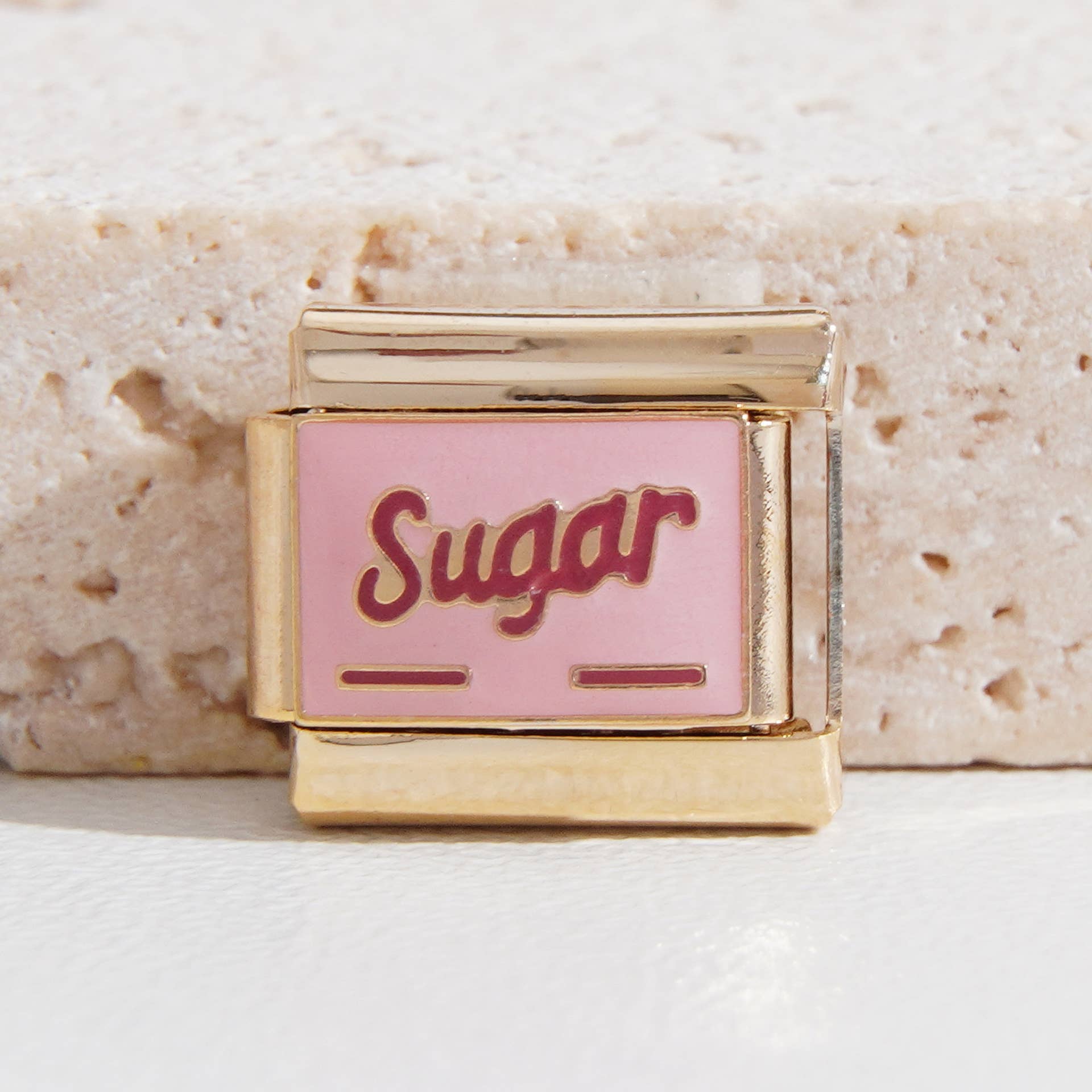 MKS America - Wholesale Link & Chain Bracelet - DIY Adjustable Detachable Pink-Themed Italian Charm Bracelet