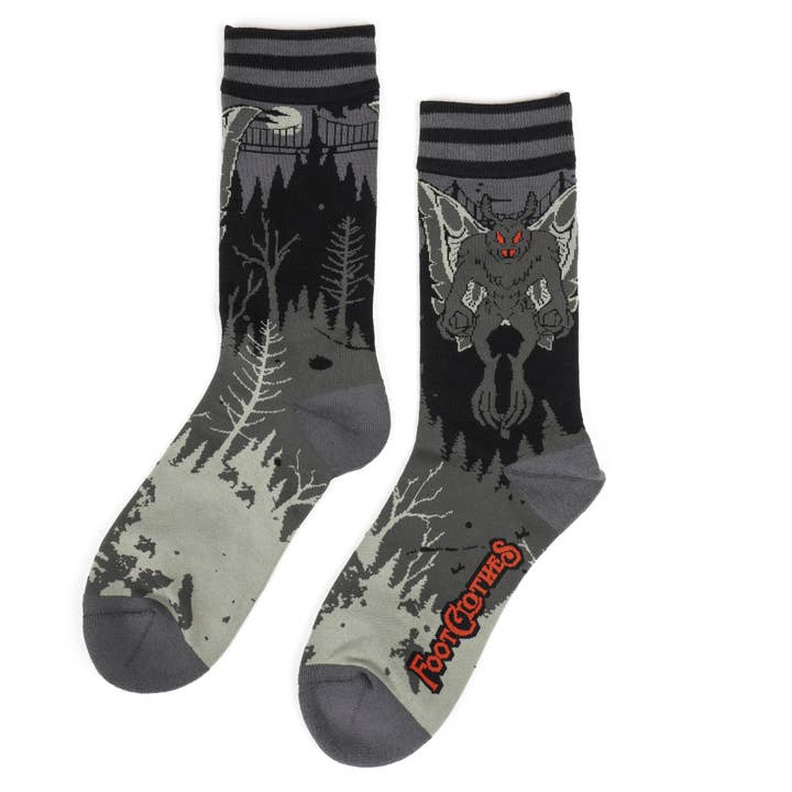 FootClothes LLC - Wholesale Socks - Unisex - Mothman Crew Socks2