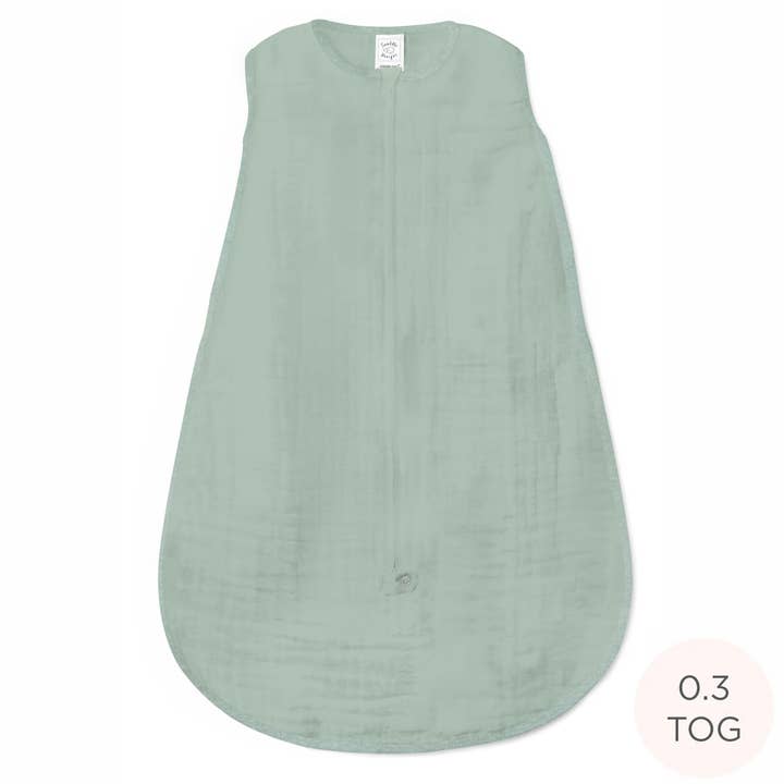 Muslin Non-Weighted zzZipMe Sack - Jadeite for wholesale by SwaddleDesigns