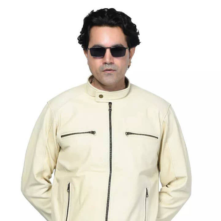 VESTE EN CUIR CONTEMPORAINE POUR HOMMES pour la vente par SHARO, LLC