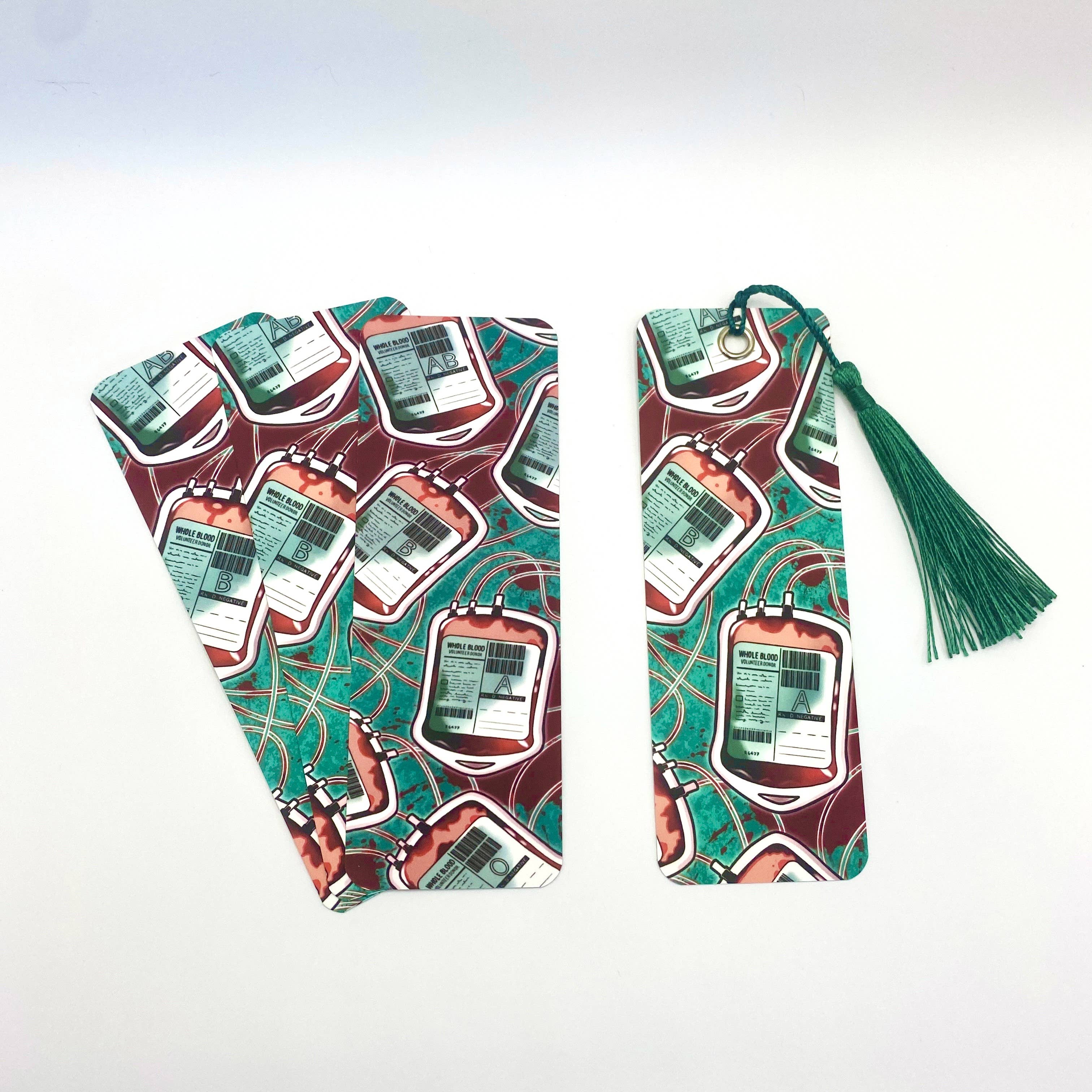 Enthralledyet Illustration – wholesale Bokmärke – Blodpåse - Gotisk Vampyr Medicinskt Bokmärke2