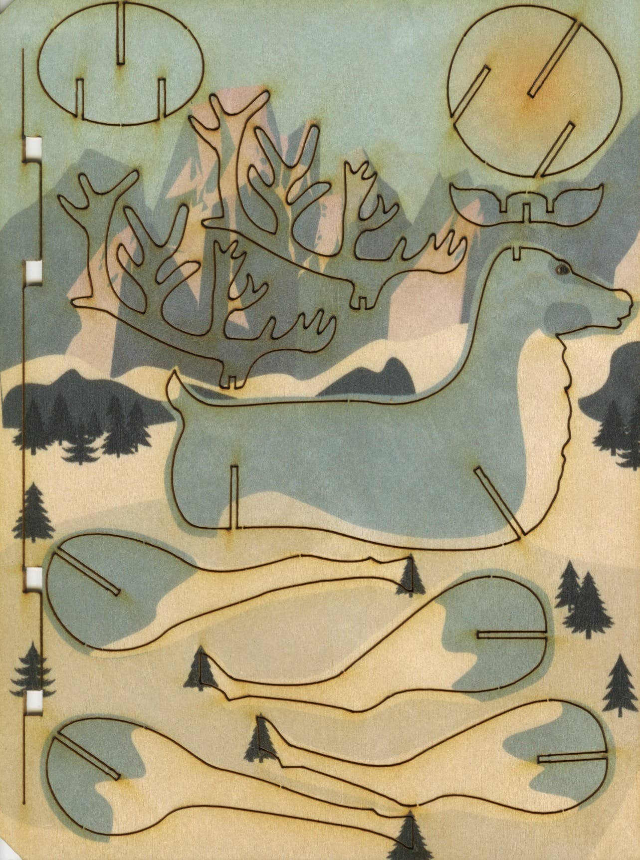 Formes Berlin GbR - Wholesale DIY Craft Kit - Reindeer 3D deco craft sheet0