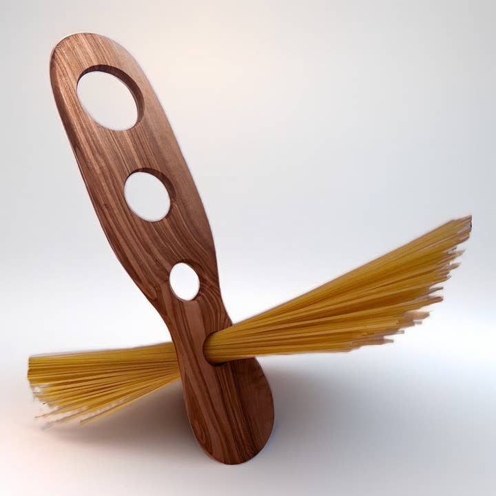 Bearthy - Wholesale Kitchen Tool/Gadget - Olive Wood Spaghetti Pasta Measurer with 4 Serving Portions