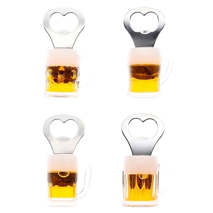 Diacly - Wholesale Bottle/Wine Opener - 12 PK Beer Glass Shape Bottle Opener
