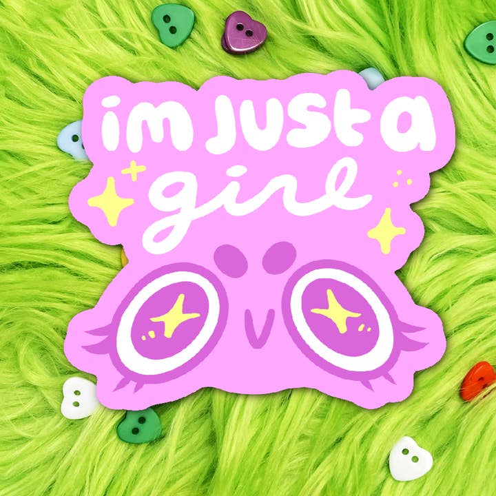 I'm Just a Girl | Vinyl Sticker for wholesale by Ghostiekid
