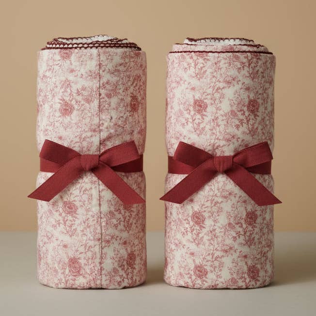 Vintage Bedding Set Double-Sided Blanket Organic Cotton –ROSE PINK for wholesale by Cherubin Chic