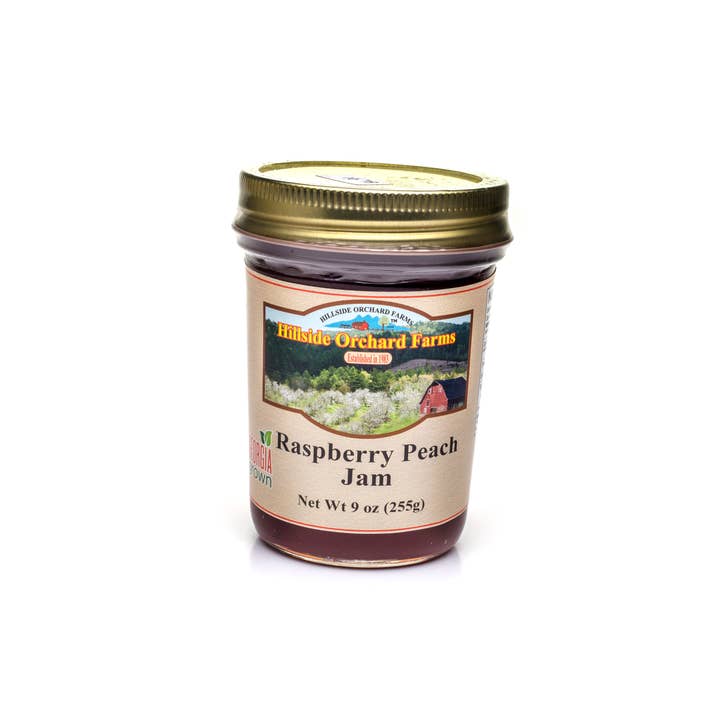 Raspberry Peach Jam for wholesale by Hillside Orchard Farms