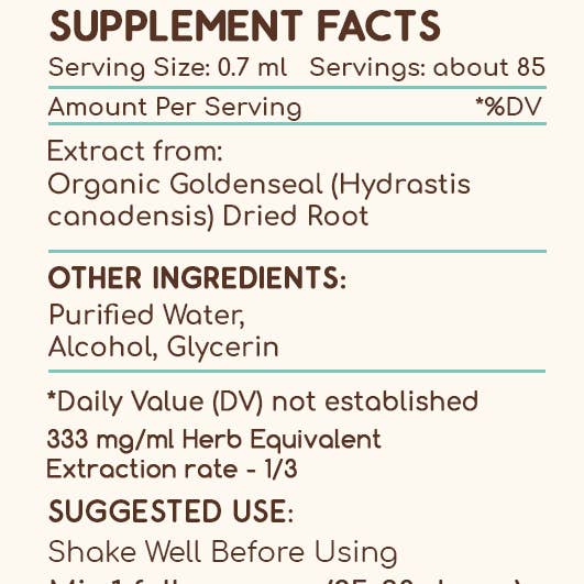 HerbEra - Wholesale Tincture - Goldenseal Root Tincture