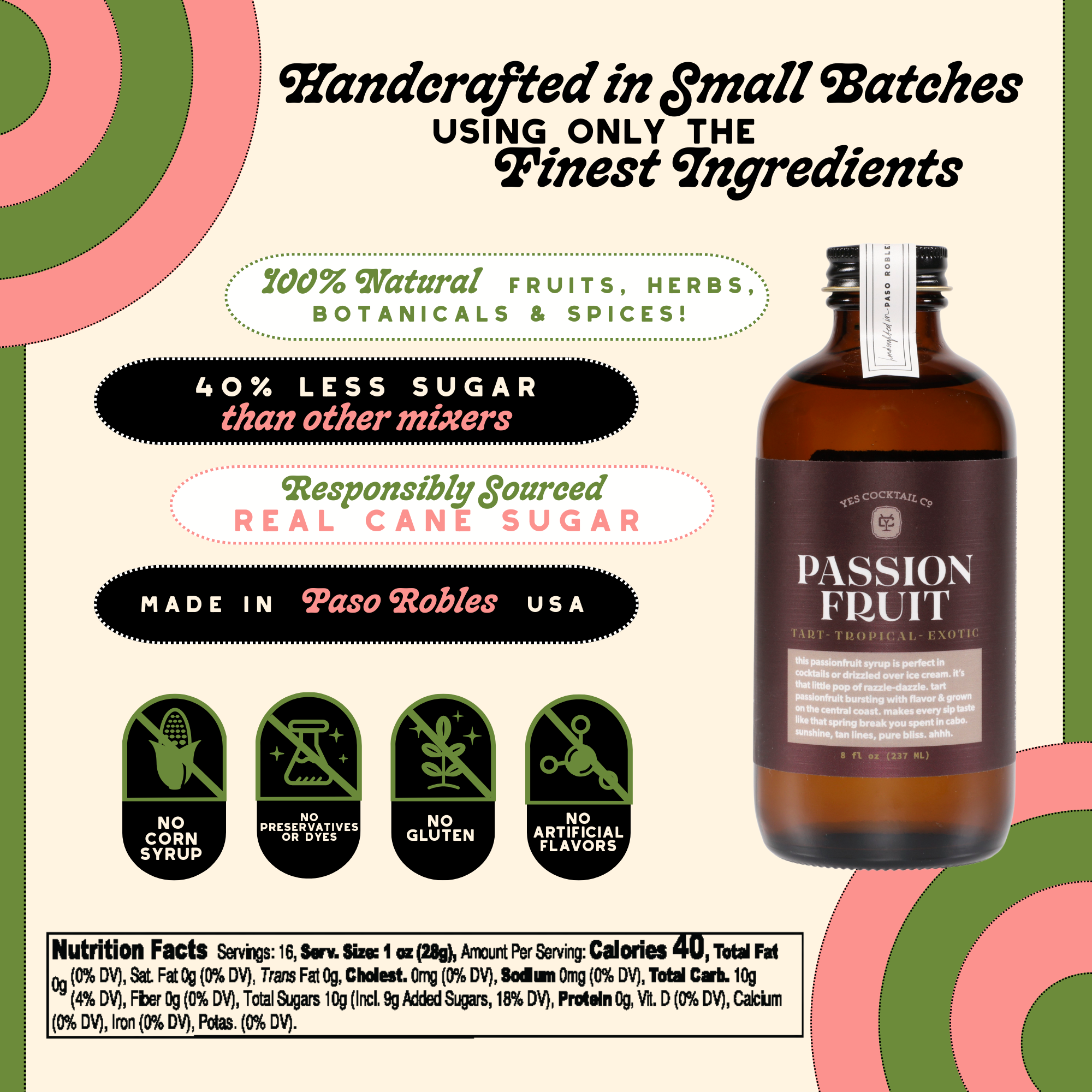 Yes Cocktail Co - Vente Mélange/sirop pour cocktails - Sirop de fruit de passion3