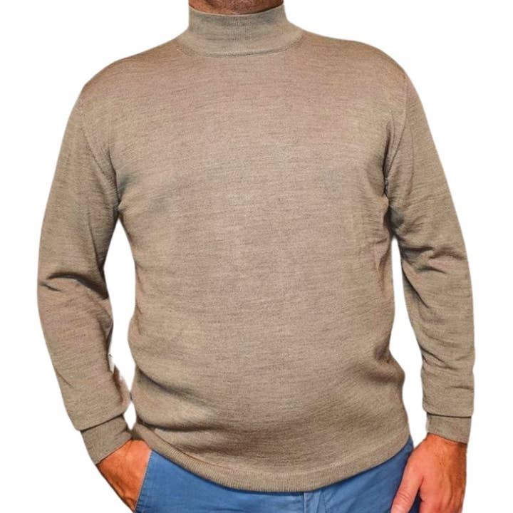 Suéter de cuello alto 100% merino para venta al por mayor de Positano Coast