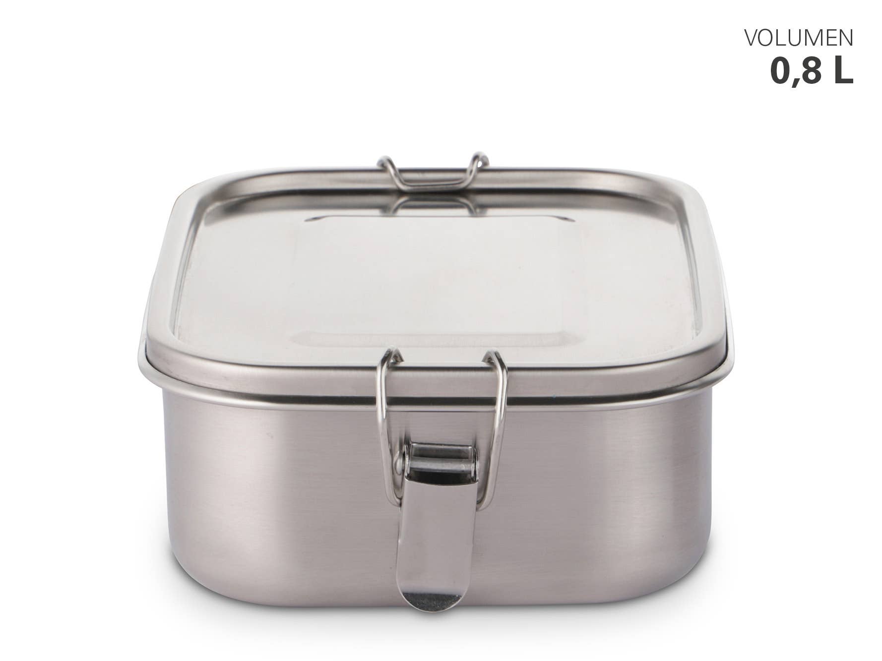 Karl Weis - Wholesale Food Storage Container - Small stainless steel lunchbox with seal and divider 0.8l5