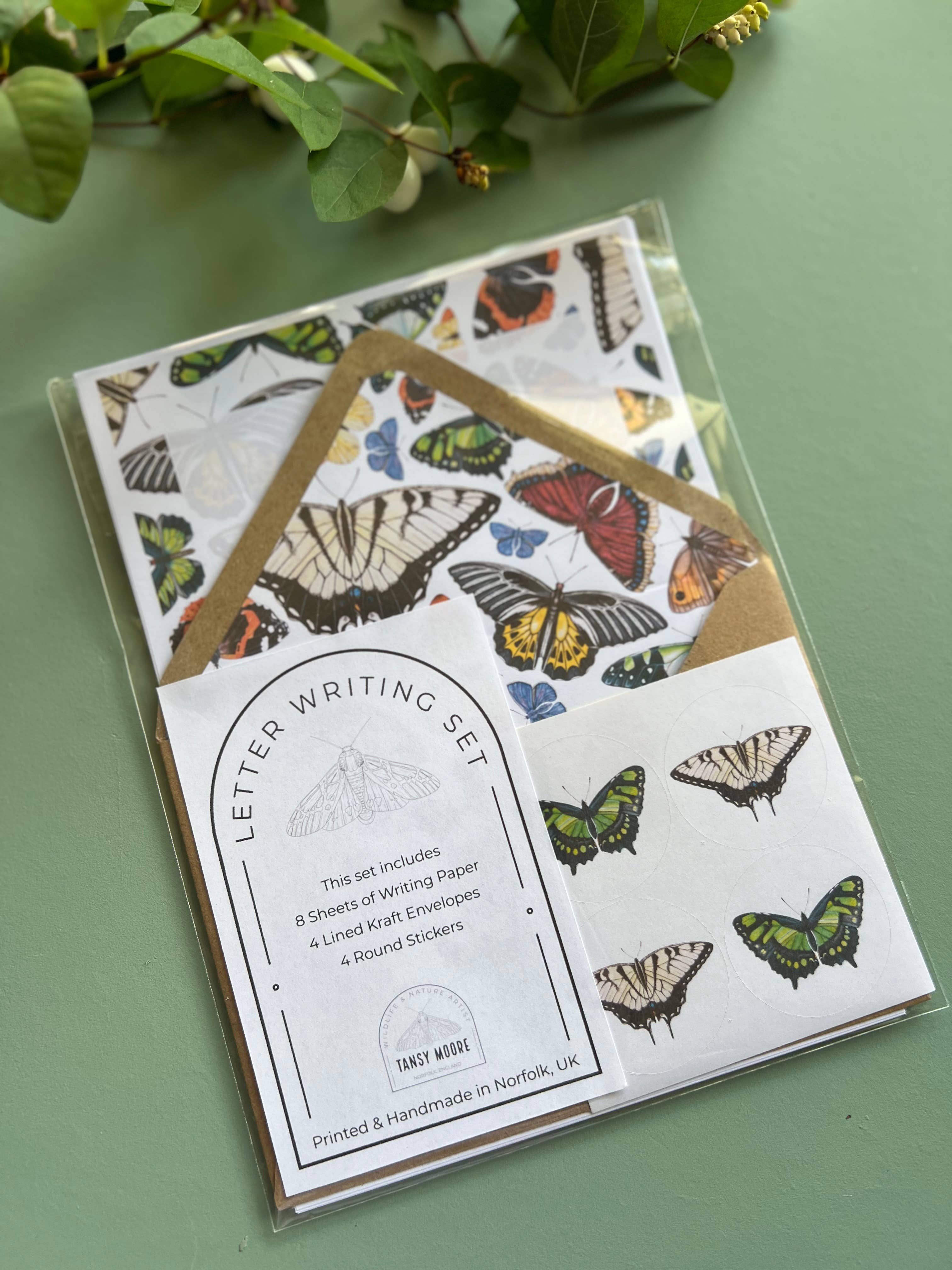 Tansy Moore – wholesale Letterhead – Butterfly Letter Writing set 4