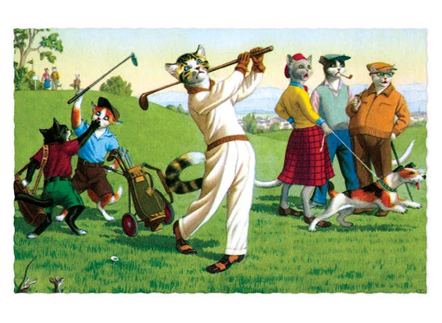 Laughing Elephant - Wholesale Postcard - Delightfully Dressed Cats - Everyday Boxed Postcards8