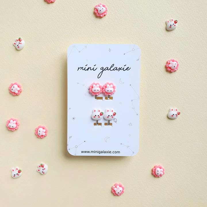 Mini galaxie - Wholesale Earrings - Kids - Clip-on earrings for children - rabbits ๐ฐ Easter ๐1