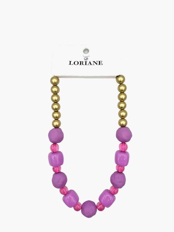 1106A-12 short necklace for wholesale by LORIANE CREATION