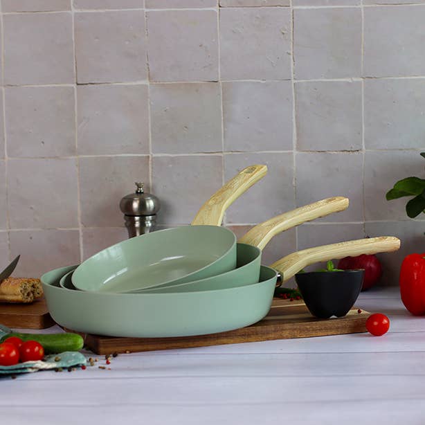 Menastyl - Wholesale Cookware Set - Set 5 pieces celadon casserole pan aluminum wok pan3