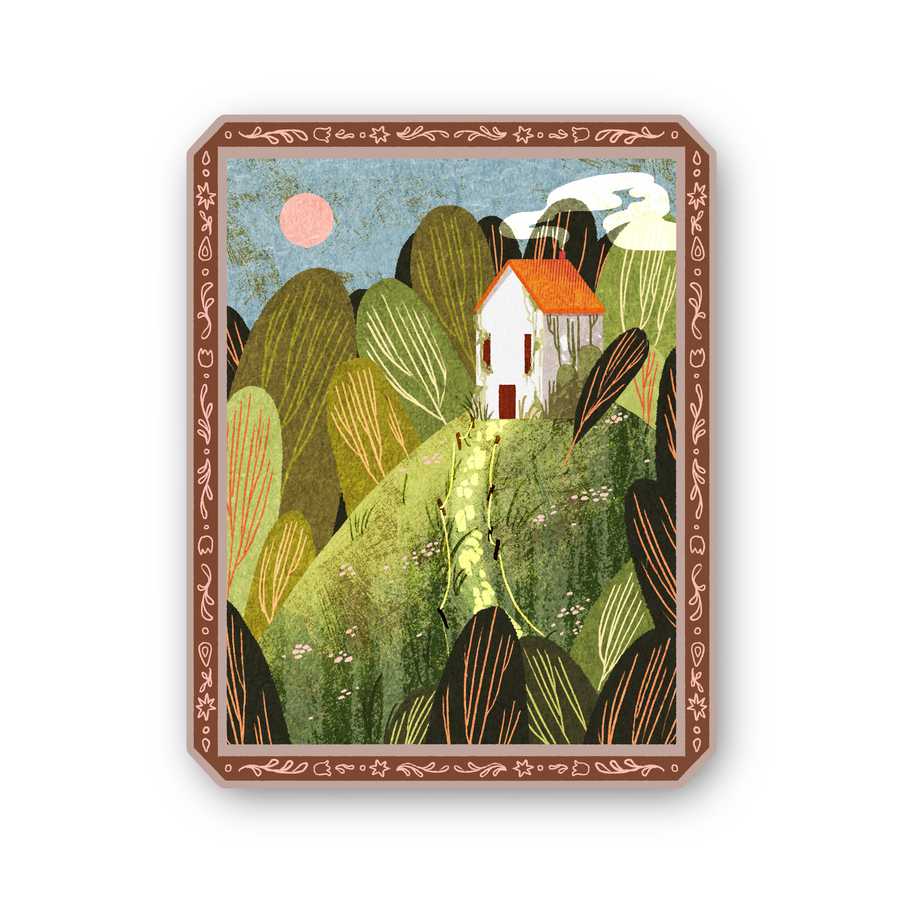 Lione & Sheikh - Wholesale Sticker - Sunny Days Cottagecore Glossy Sticker0