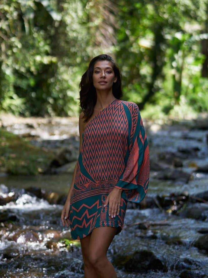 Vestido corto de rayón Charlize para venta al por mayor de Bijondo