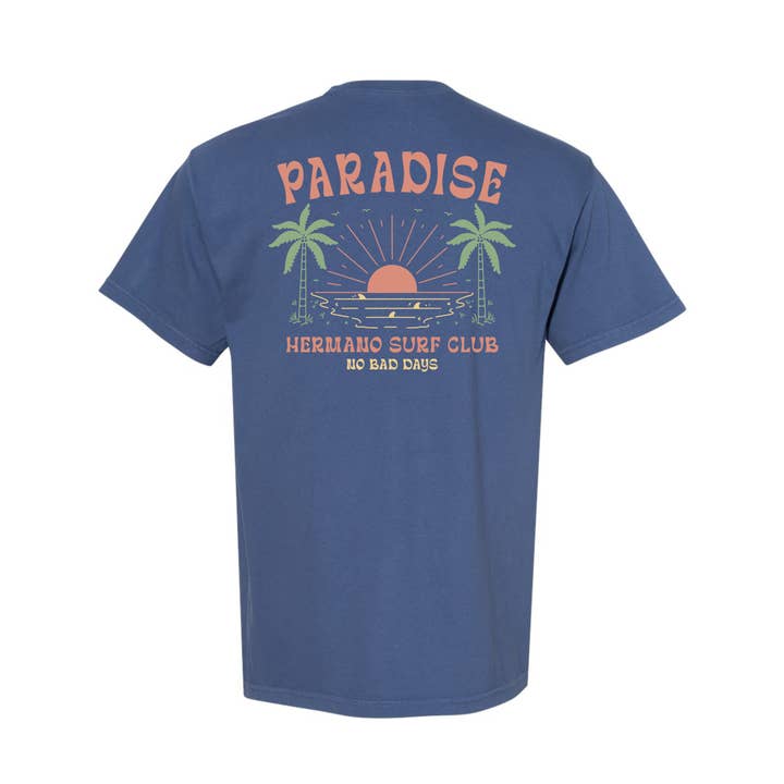 PARADISE T-SHIRT NAVY for wholesale by Hermano
