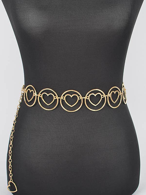 Metallkettengürtel in Herzform und O-Ring für den Großhandel von Shop Neighbors