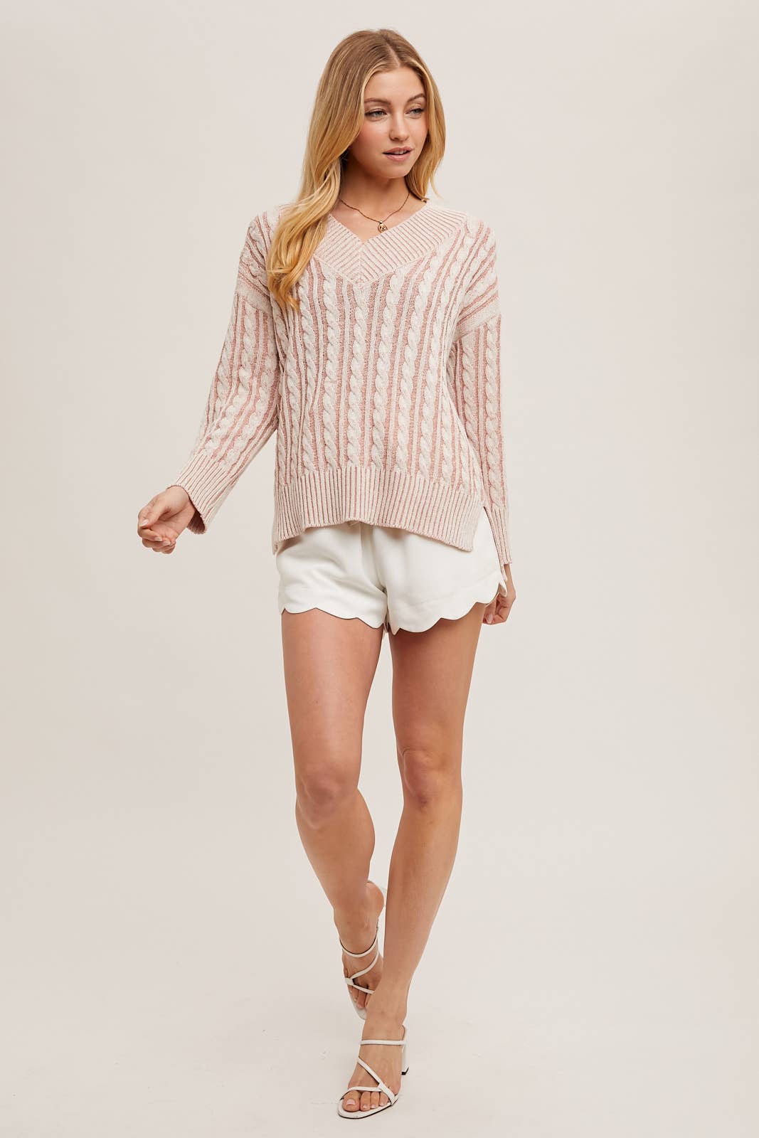 Bluivy - Wholesale Knit Sweater - Women's - V-NECK PASTEL KNIT SWEATER8