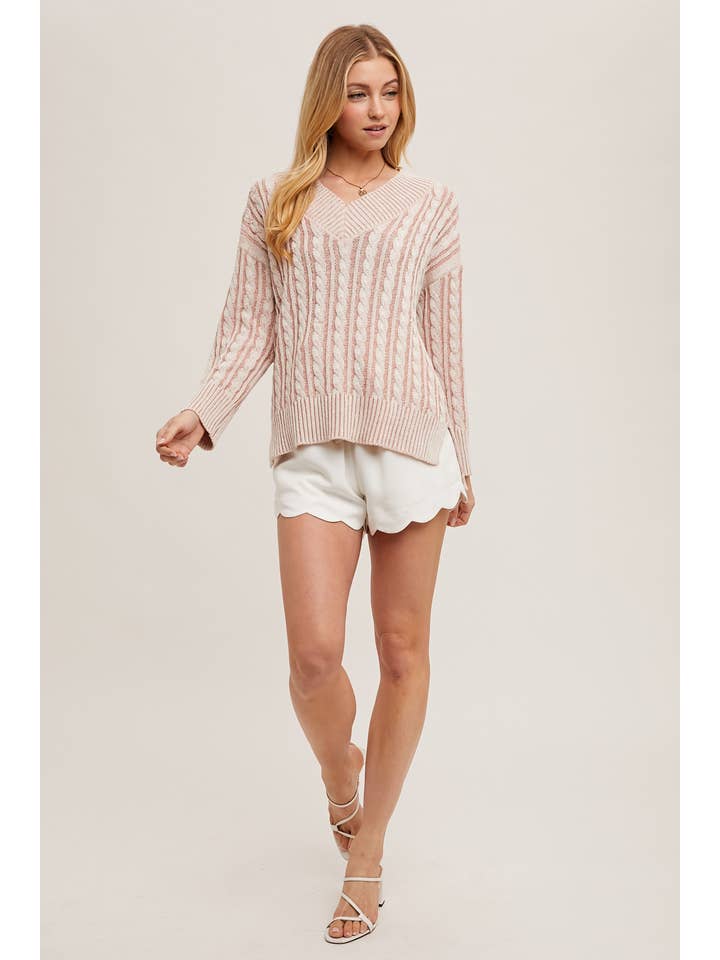 Bluivy - Wholesale Knit Sweater - Women's - V-NECK PASTEL KNIT SWEATER8