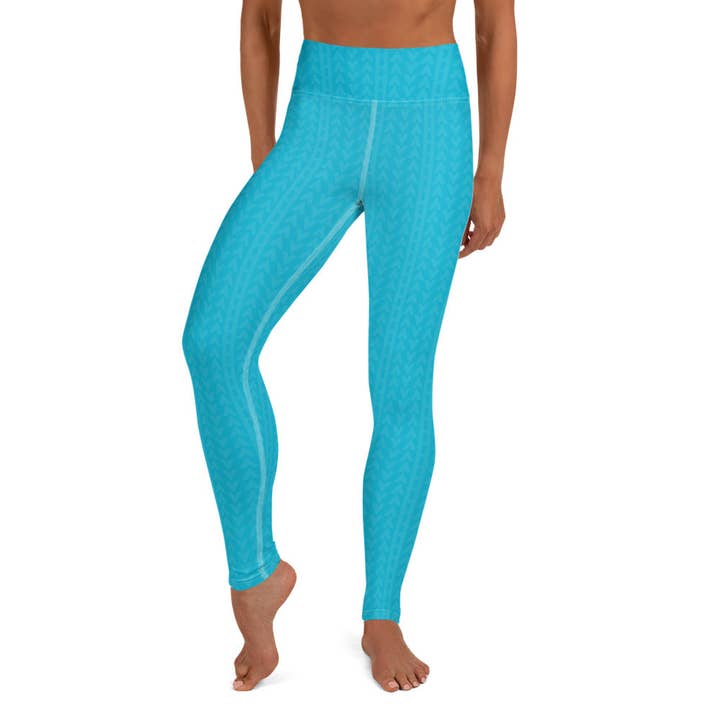 Legging taille haute bleu lagon pour la vente par HAVAH