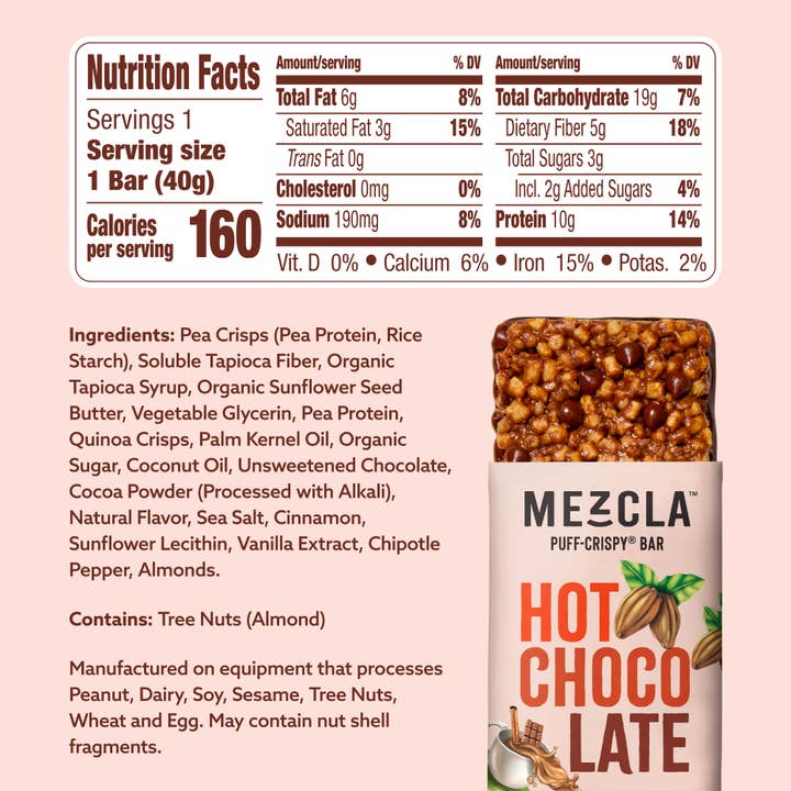 Mezcla - Wholesale Snack Bar - Hot Chocolate 12 Bar Pack ($1.73 / Bar)2