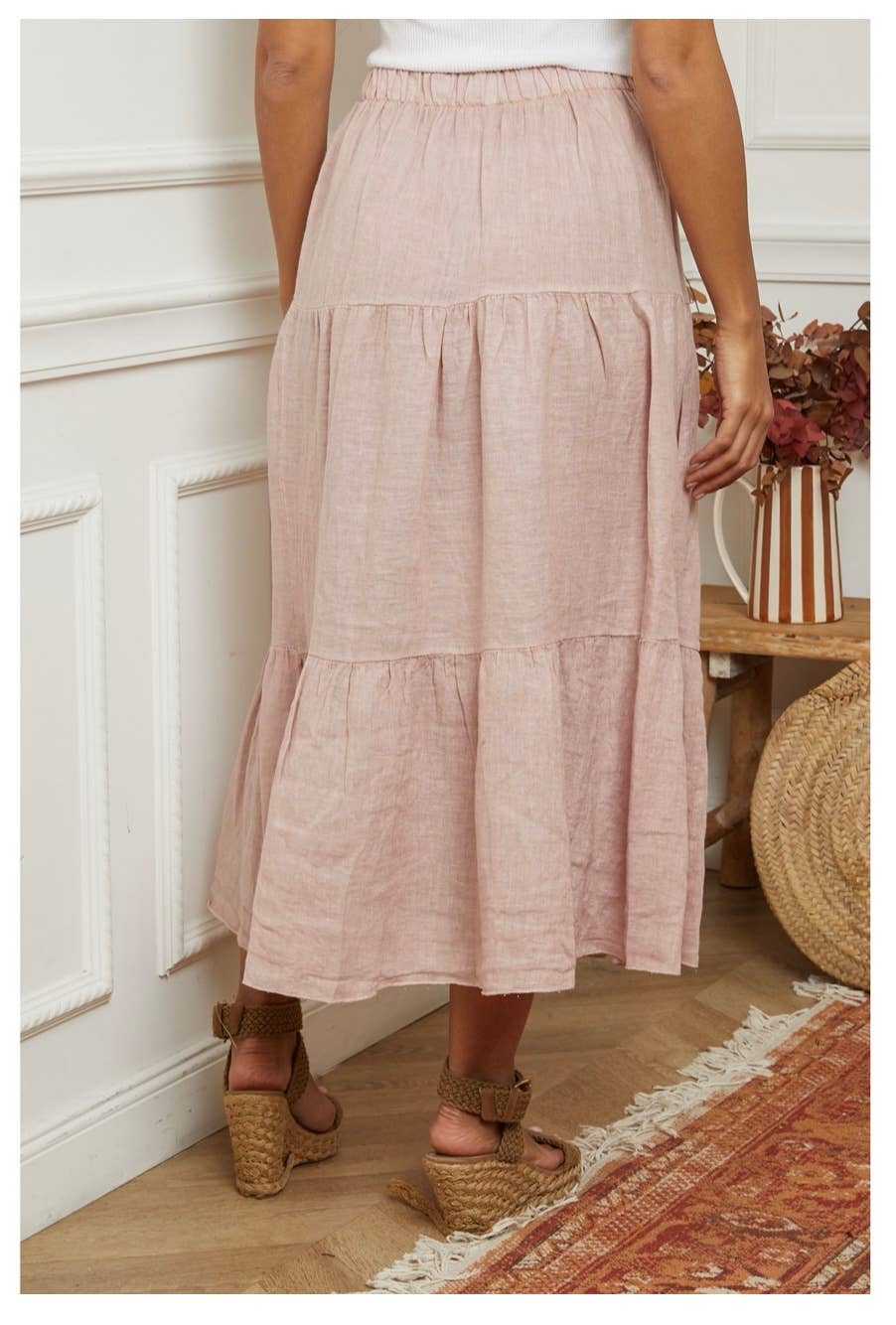 LÉA & LUC - Wholesale Skirt - Women's - 100% Linen Skirt REF. 834825