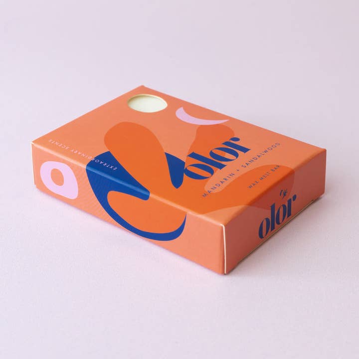 Mandarin + Sandalwood Wax Melt Bar for wholesale by OLOR