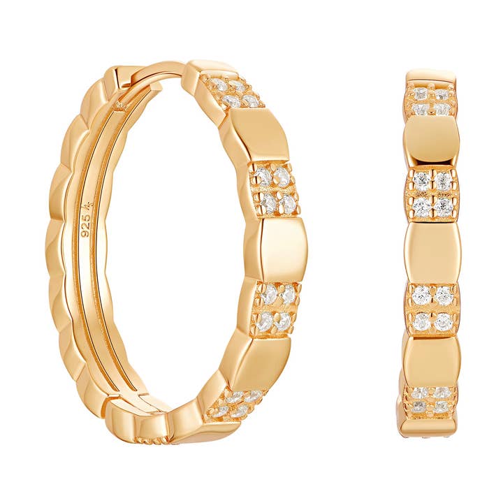 Araceli Crystal Hoops för wholesale av Hoft Studio