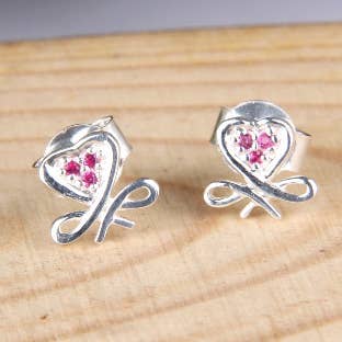 My Olivia - Wholesale Stud/Post Earrings - Fuchsia Earring Str.s0