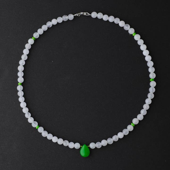 LoveGem Studio LLC - Wholesale Beaded/Pearl Necklace - Handmade Green Jade & Turquoise Necklace – Abundance and Protection Gemstone Jewelry by LoveGem Studio